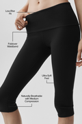 ALO Softsculpt Low-Rise Foldover Capri - Black